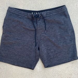 Men's Vissla Gray Solid Activewear Shorts XL String Pockets Beach Gym CrossFit